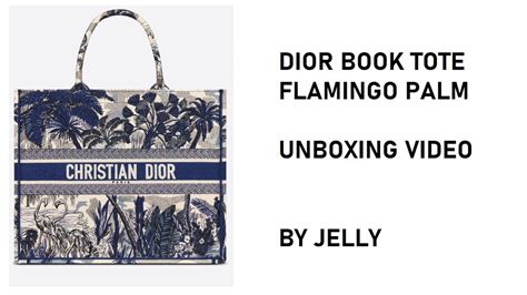 dior book tote palm|DIOR BOOK TOTE FLAMINGO PALM UNBOXING + CLOSE UP .